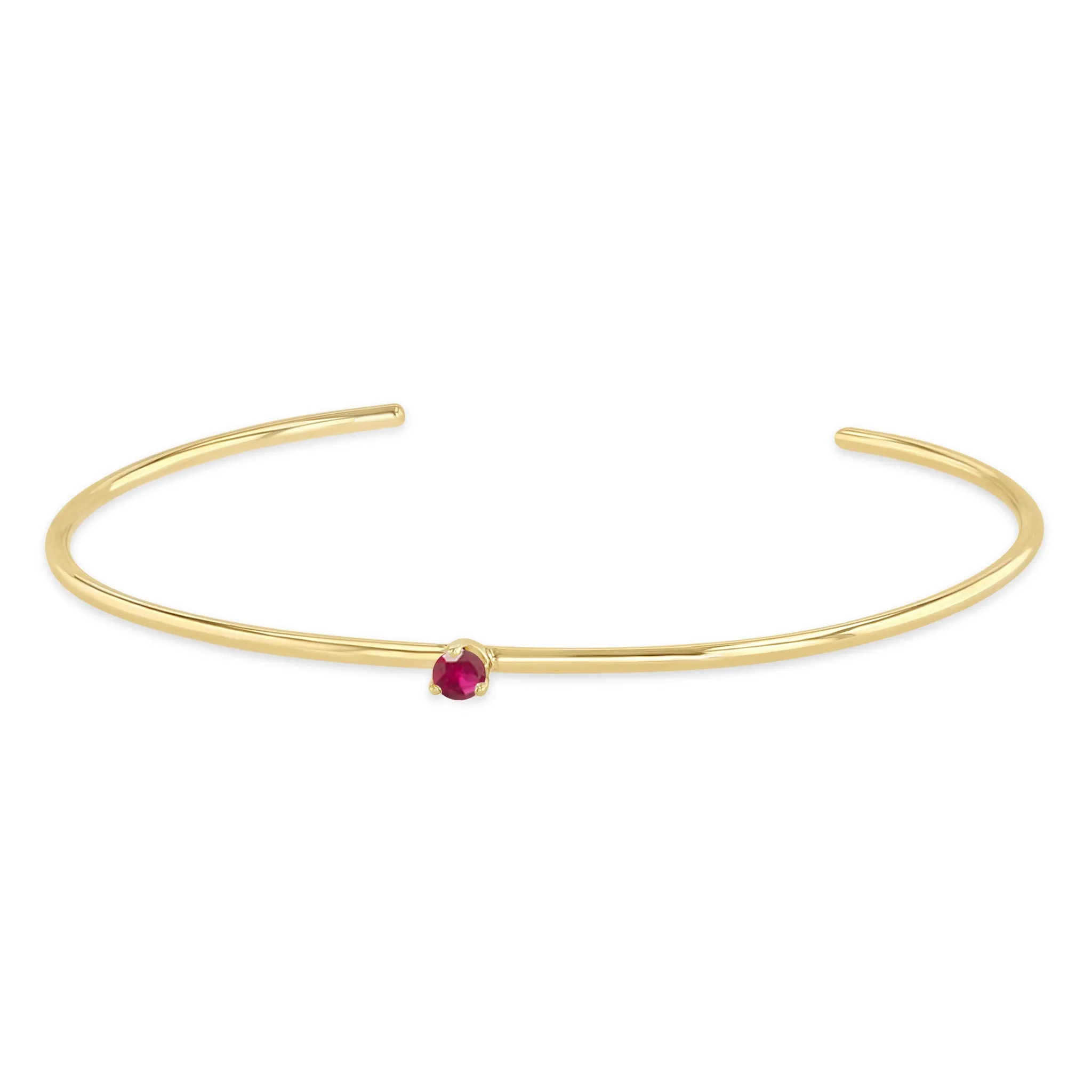 14k Single Prong Ruby Cuff