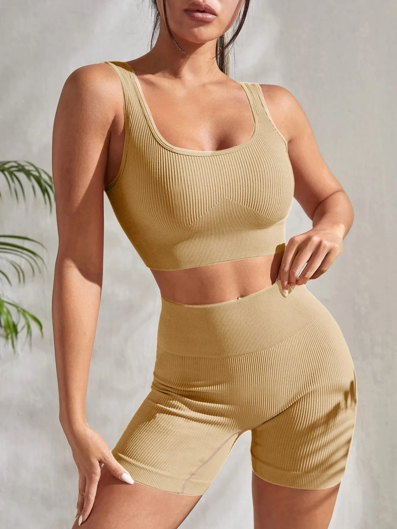 Abigail Ribbed Knit Sports Set