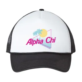 Alpha Chi Omega Come on Let's Go Party Trucker Hat