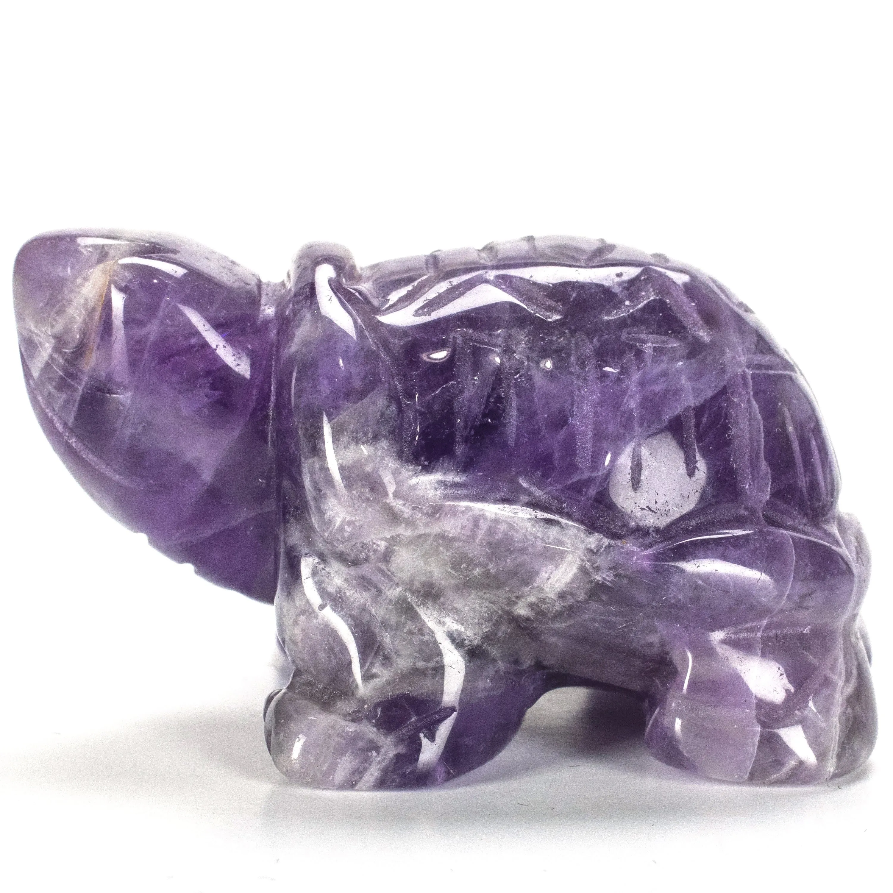 Amethyst Turtle 2'' Natural Gemstone Carving