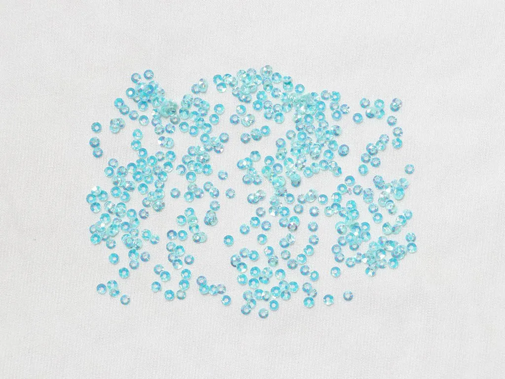 Aqua Blue Bowl Plastic Sequins - 3 mm(Wholesale)