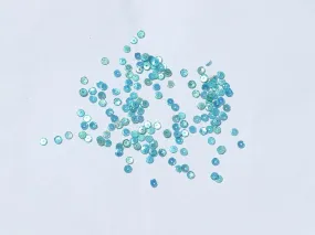 Aqua Blue Flat Circular Plastic Sequins - 3 mm(Wholesale)