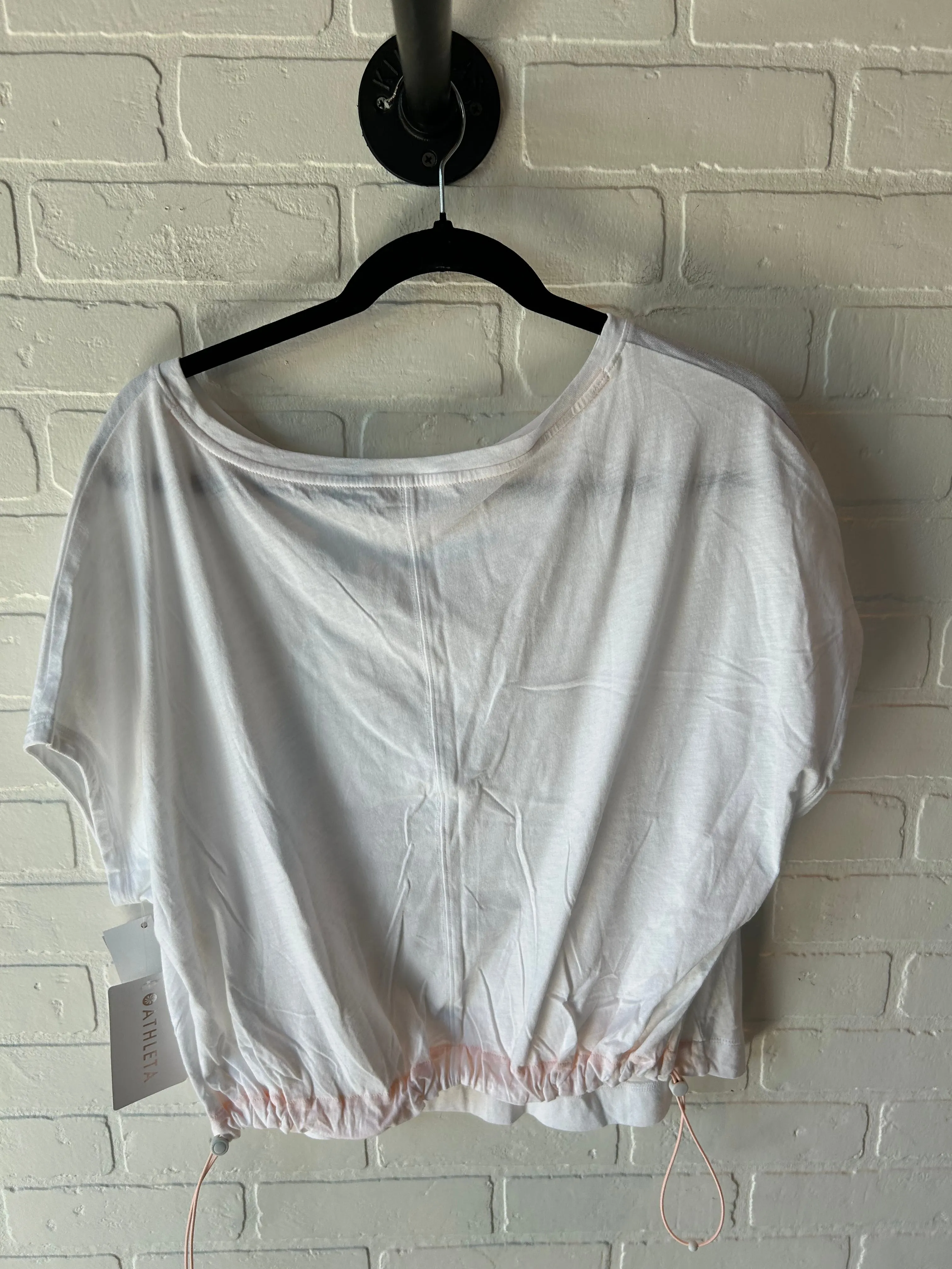 Athletic Top Short Sleeve By Athleta In White, Size: M