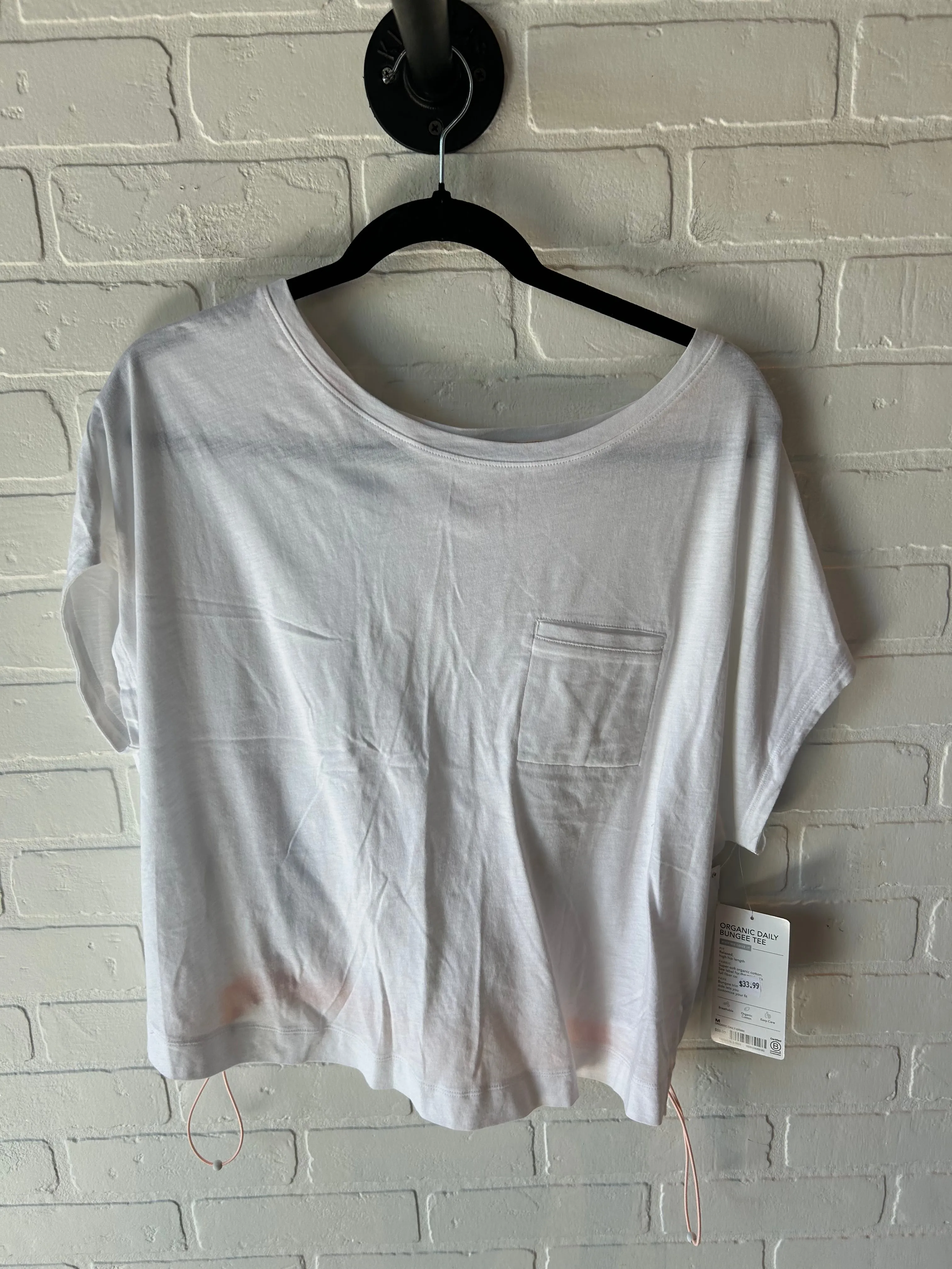 Athletic Top Short Sleeve By Athleta In White, Size: M