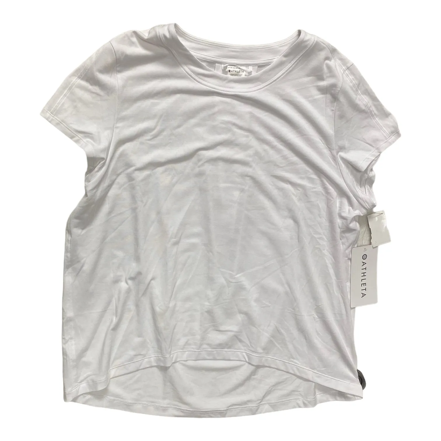 Athletic Top Short Sleeve By Athleta In White, Size: S