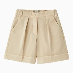 Beige Cotton Bermuda Shorts