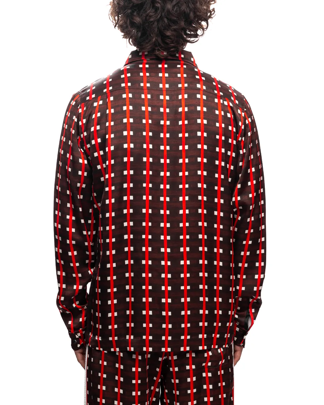 Belief Zip Shirt Viscose Print Brown/Red