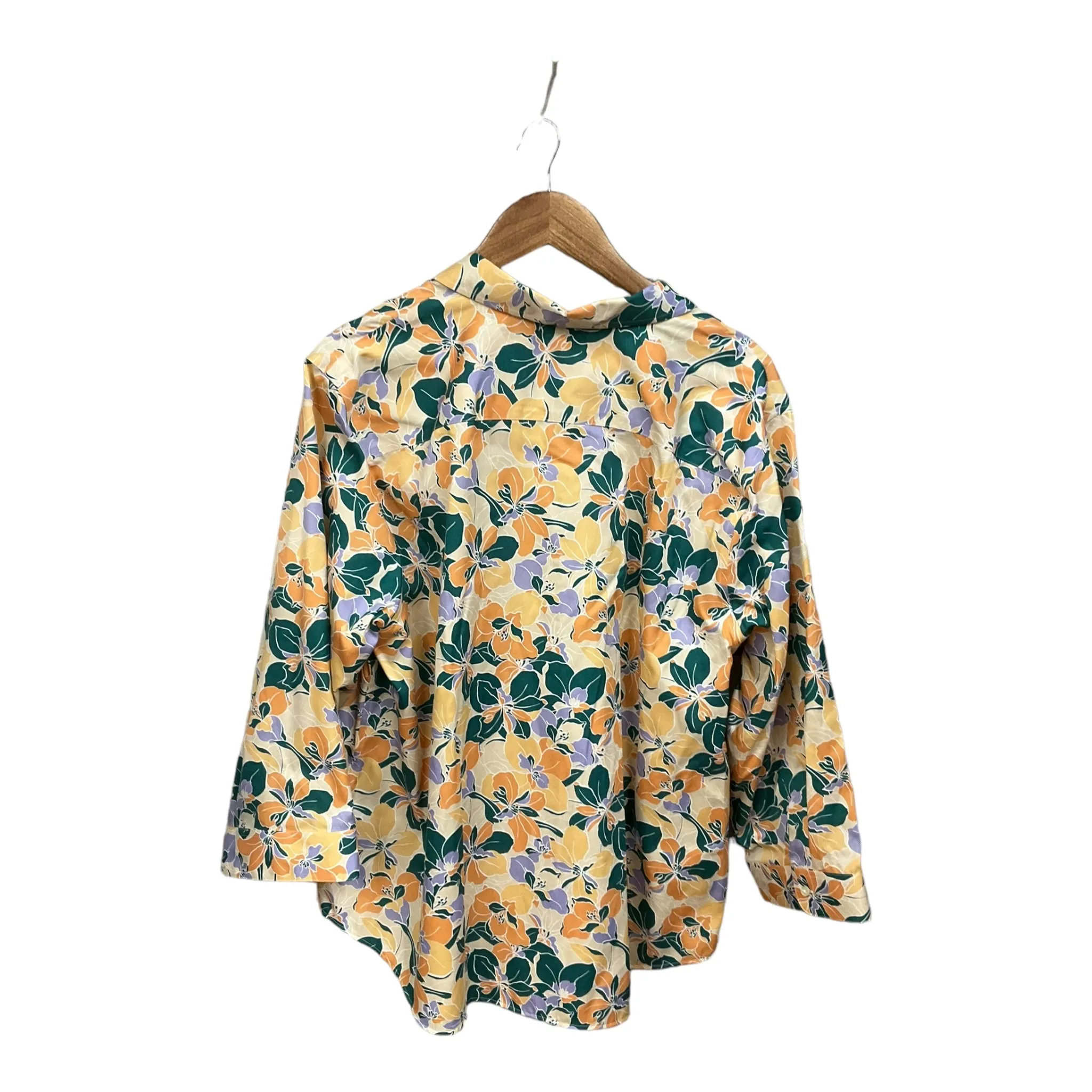 Blouse Long Sleeve By Coldwater Creek In Floral Print, Size: 3x