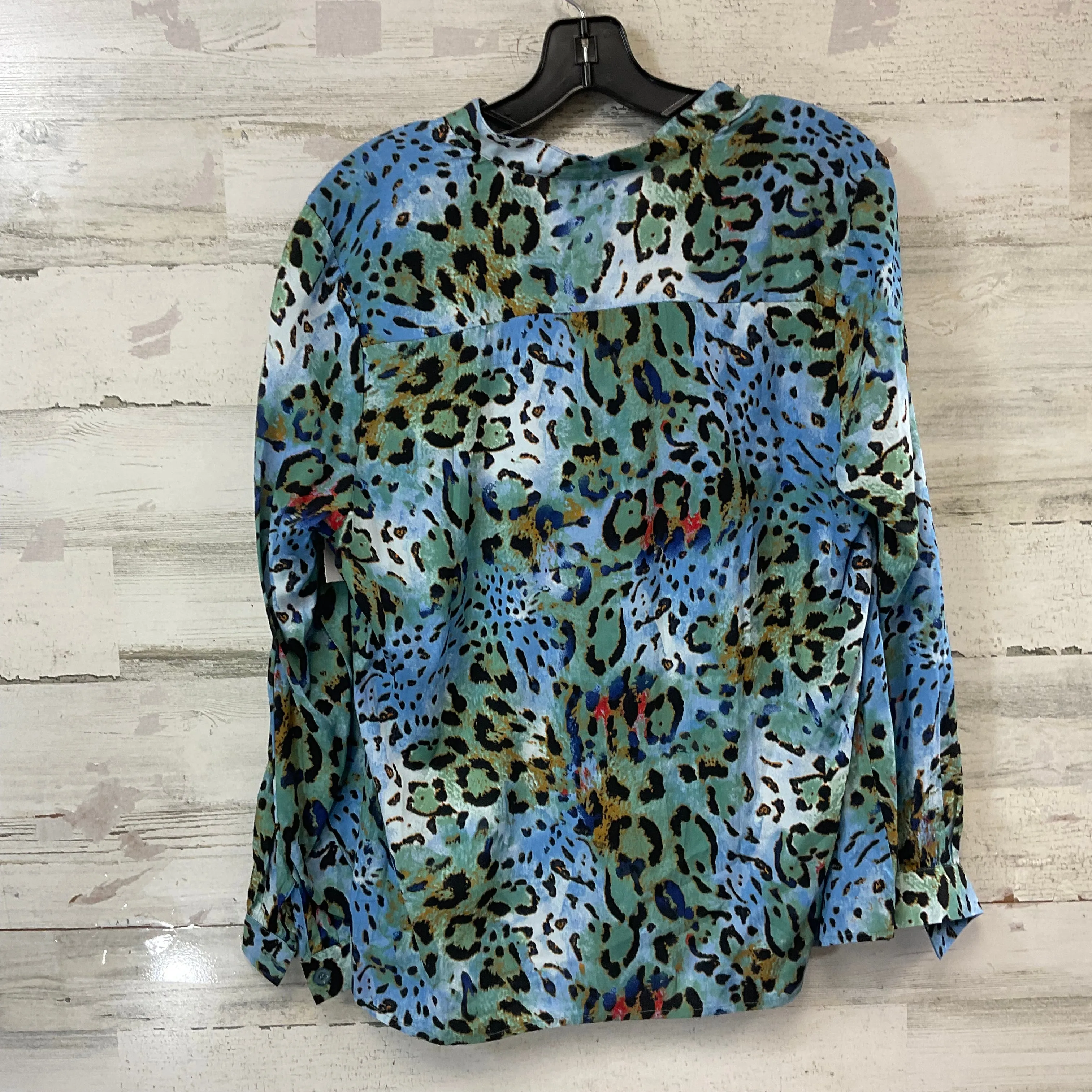 Blouse Long Sleeve By Ethyl In Blue, Size: M