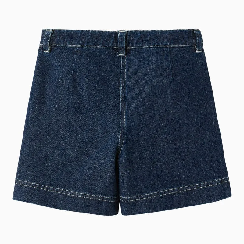 Blue Denim Bermuda Shorts