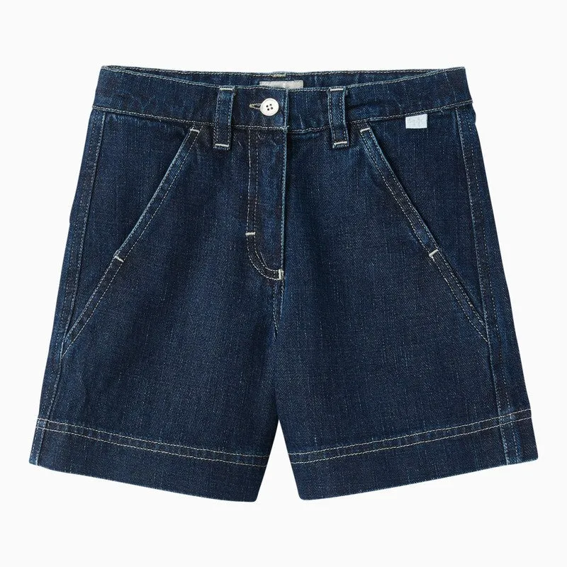 Blue Denim Bermuda Shorts