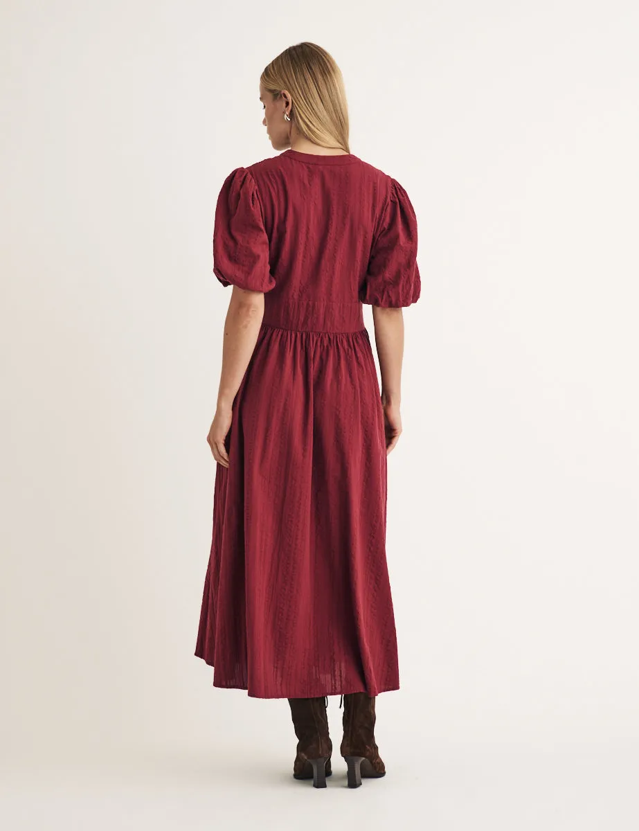 Burgundy Starlight Midi Dress