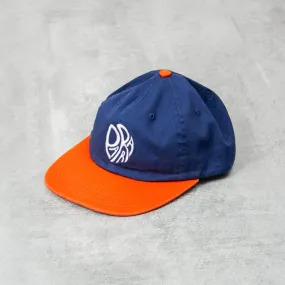 By Parra Circle Tweak Logo 6 Panel Cap - Navy / Orange