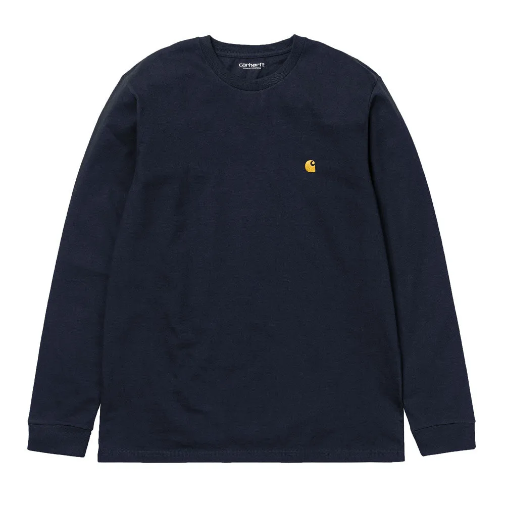 Carhartt WIP Long Sleeve Chase T-Shirt - Navy