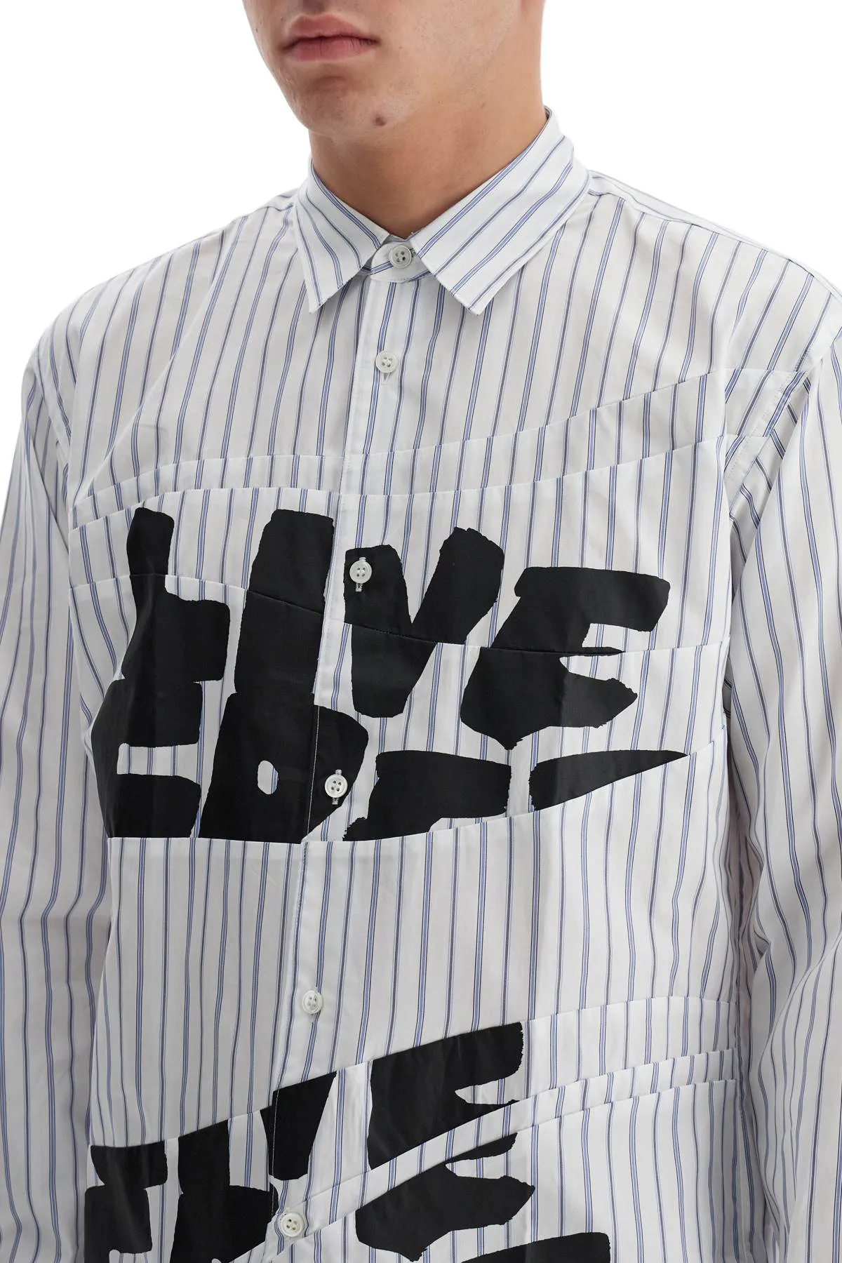 Comme Des Garcons Shirt Men's 'Live Free Printed Shirt'