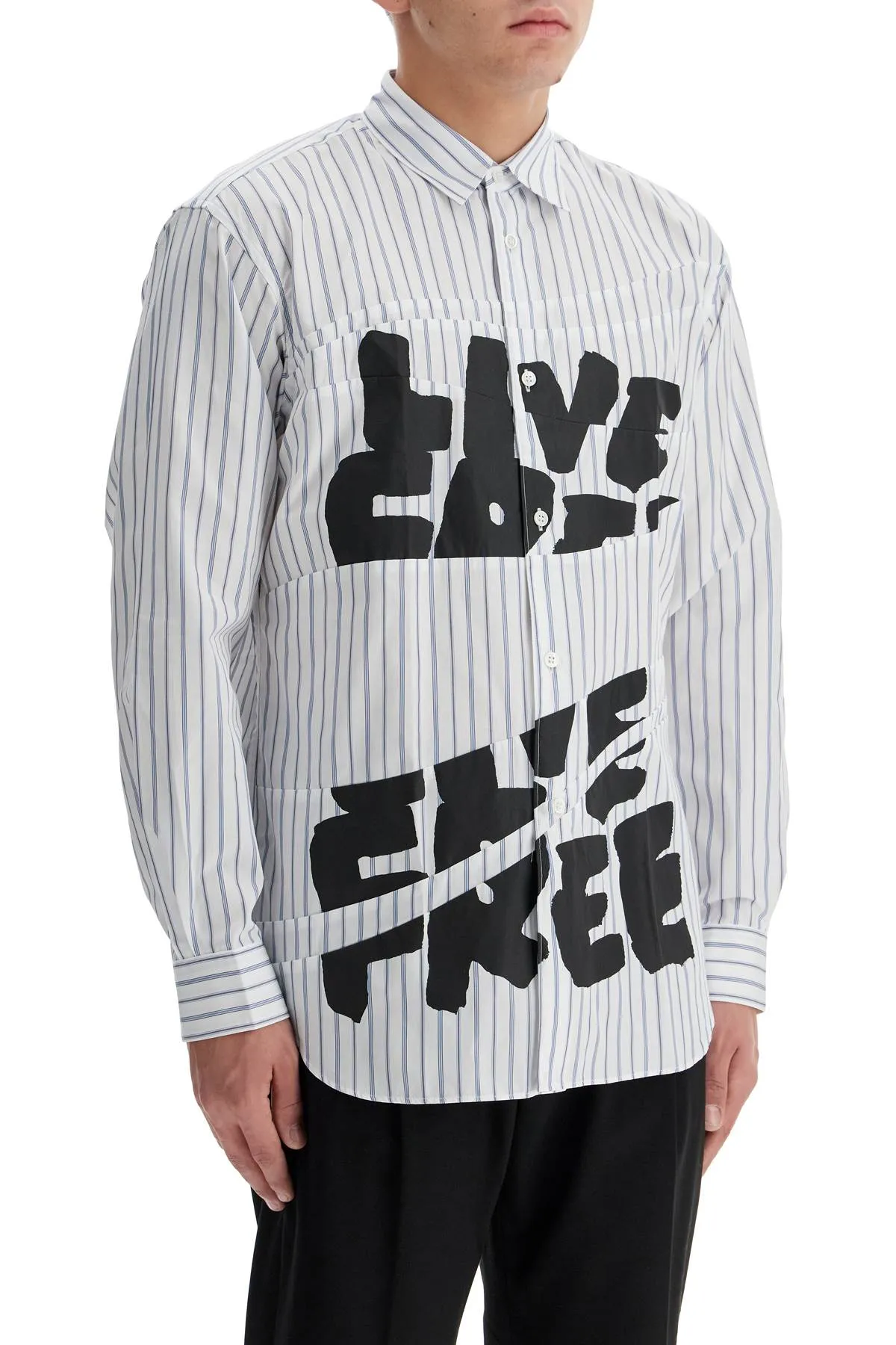 Comme Des Garcons Shirt Men's 'Live Free Printed Shirt'