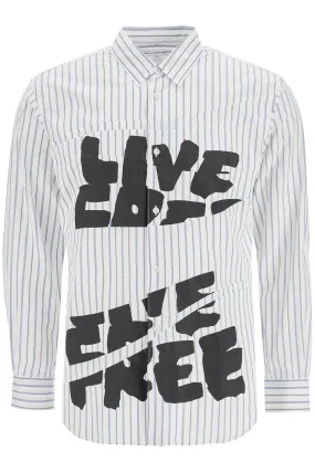 Comme Des Garcons Shirt Men's 'Live Free Printed Shirt'