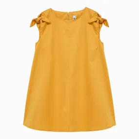 Curcuma Yellow Cotton Dress With Bows