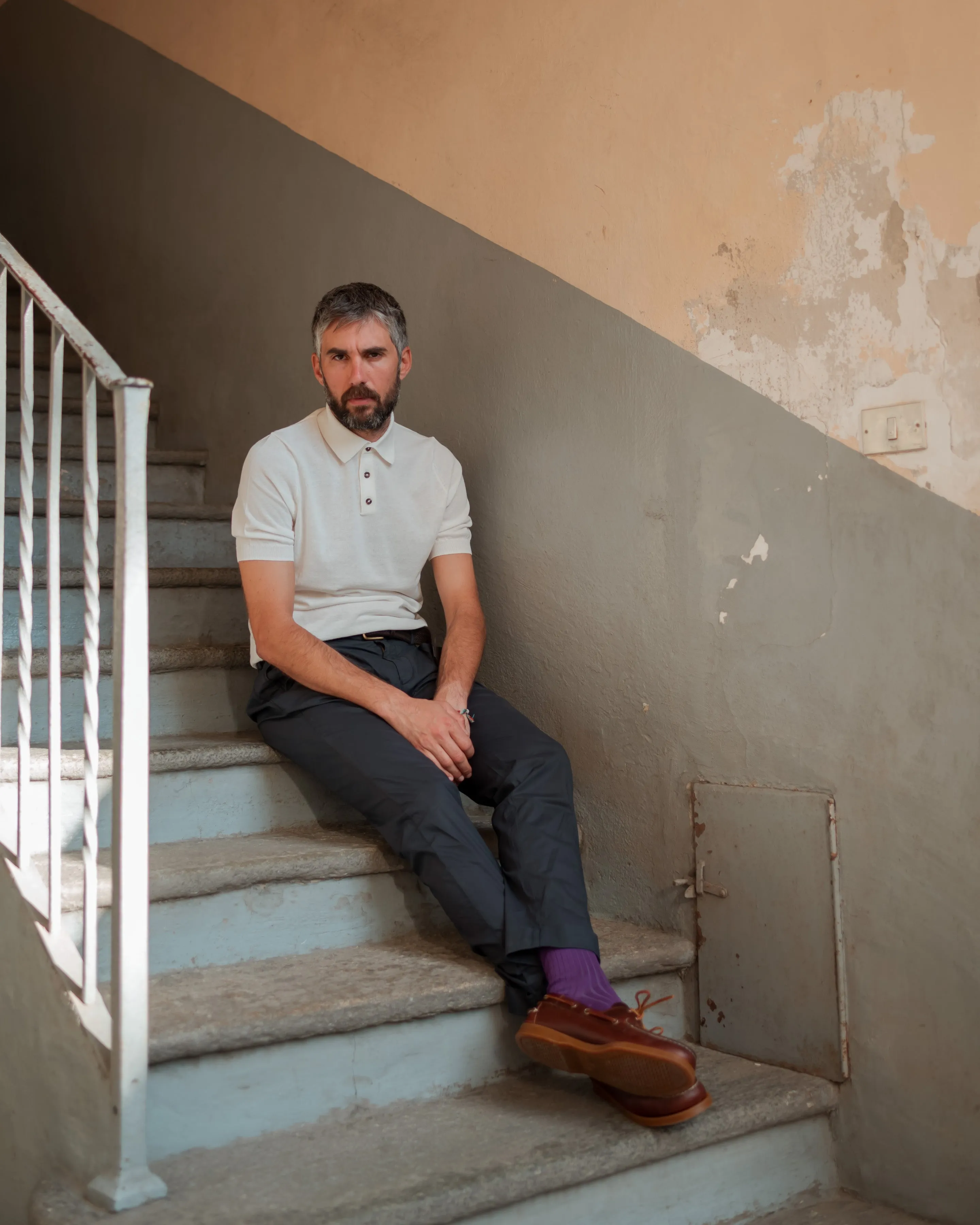 FRESH Extra Fine Crepe Cotton Knitted Polo In White