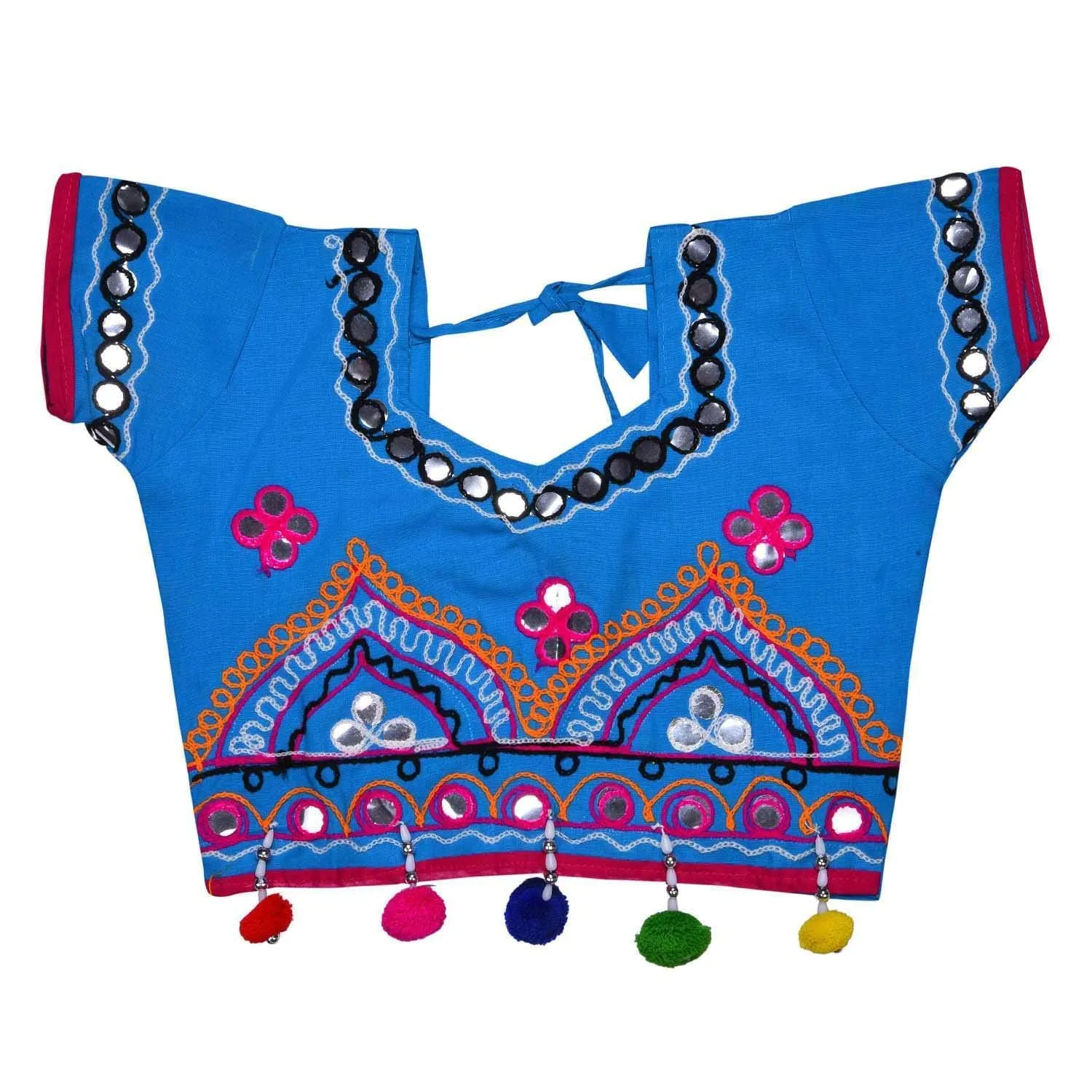 Girl's Cotton Ghaghra Choli, Leghnga Choli, Chania Choli 143blu