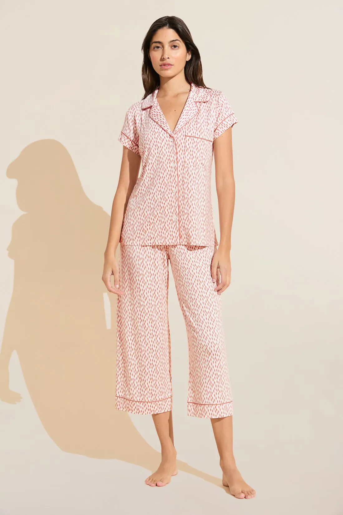 Gisele Printed TENCEL™ Modal Short Sleeve Cropped PJ Set