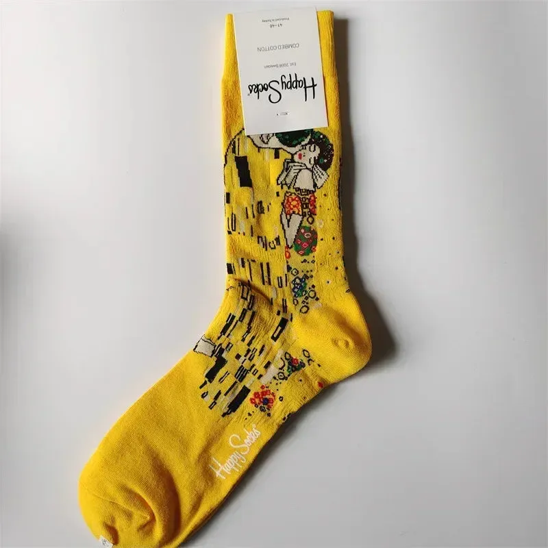 Happy& Funny Socks Men's Classic Crew Cotton Sports Socks