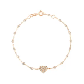 In Love Diamond Bracelet, Sparkle, Rose Gold, 6.7"