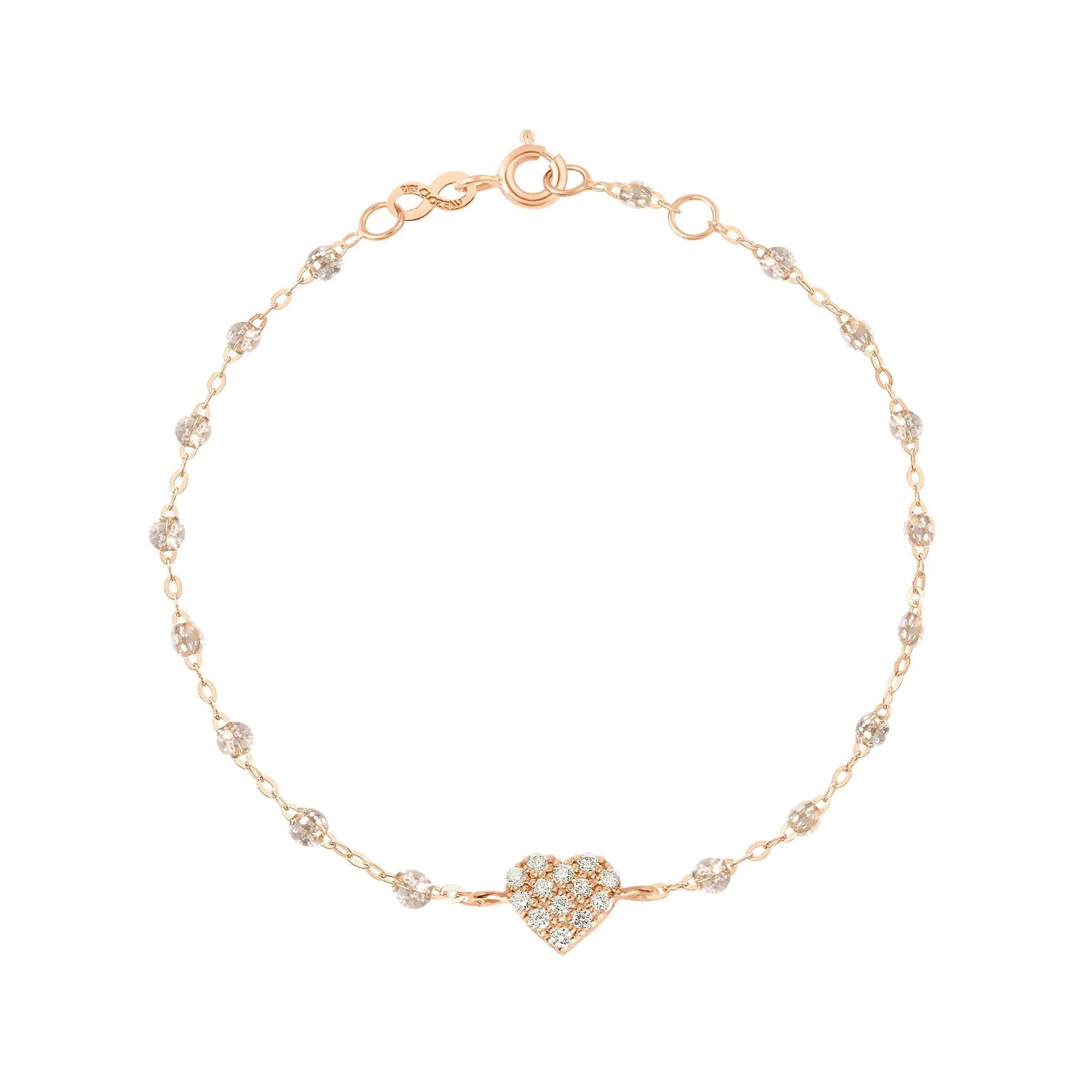 In Love Diamond Bracelet, Sparkle, Rose Gold, 6.7"