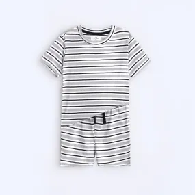 Kids Soft Cotton Horizontal Stripes Printed Suit