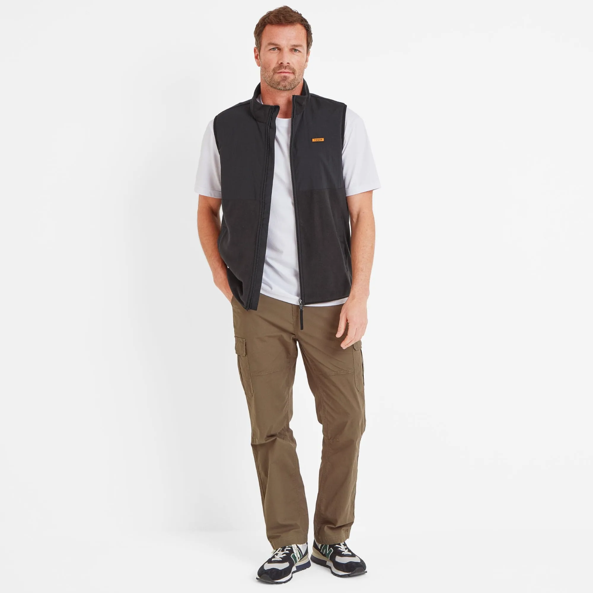 Marray Mens Fleece Gilet - Black/Washed Black