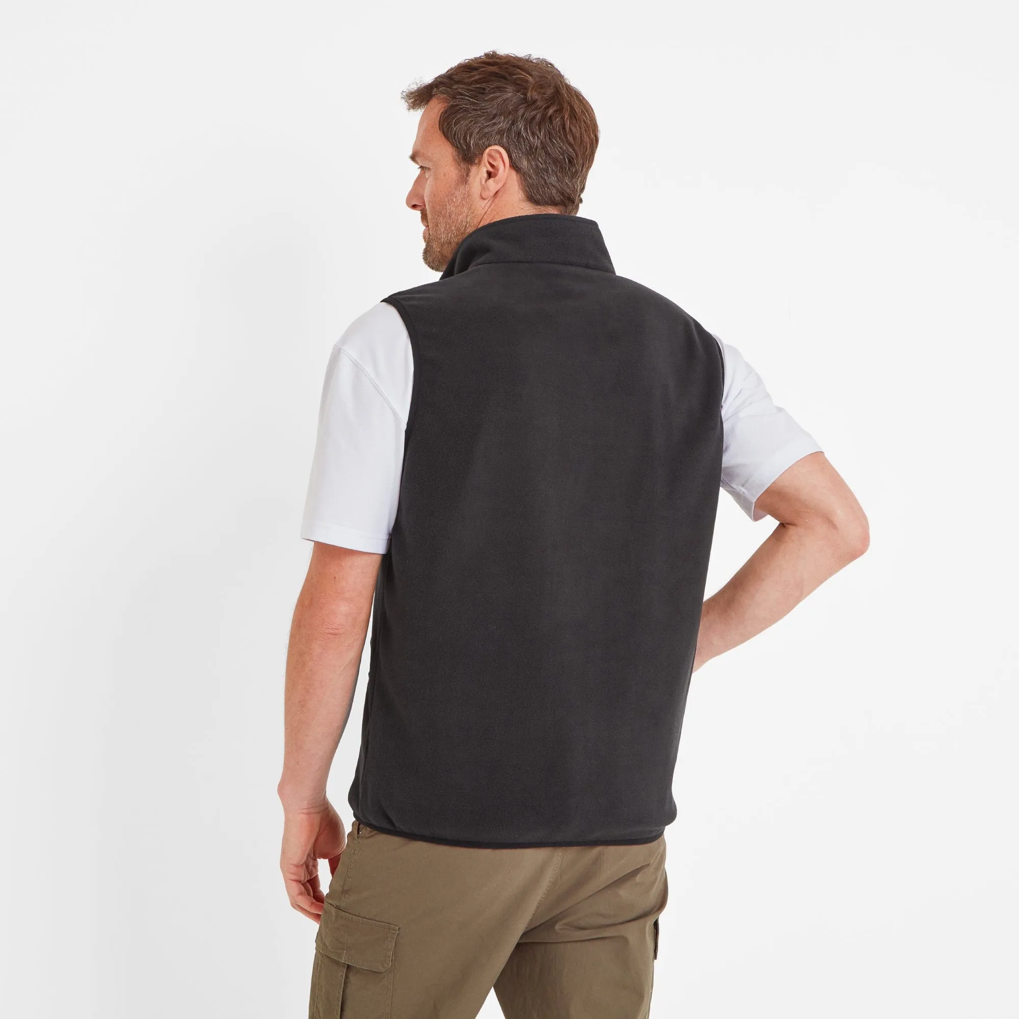 Marray Mens Fleece Gilet - Black/Washed Black