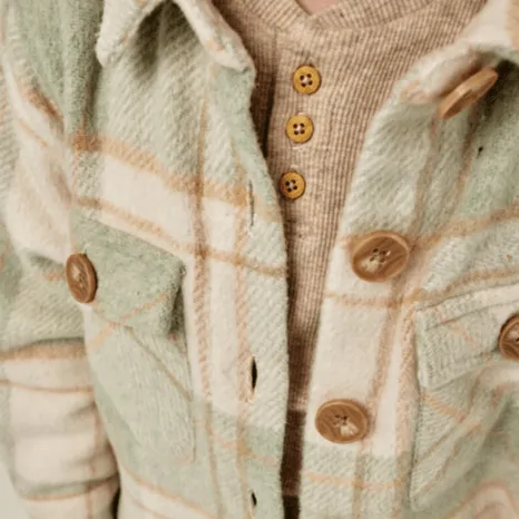 Milky Green Check Overshirt