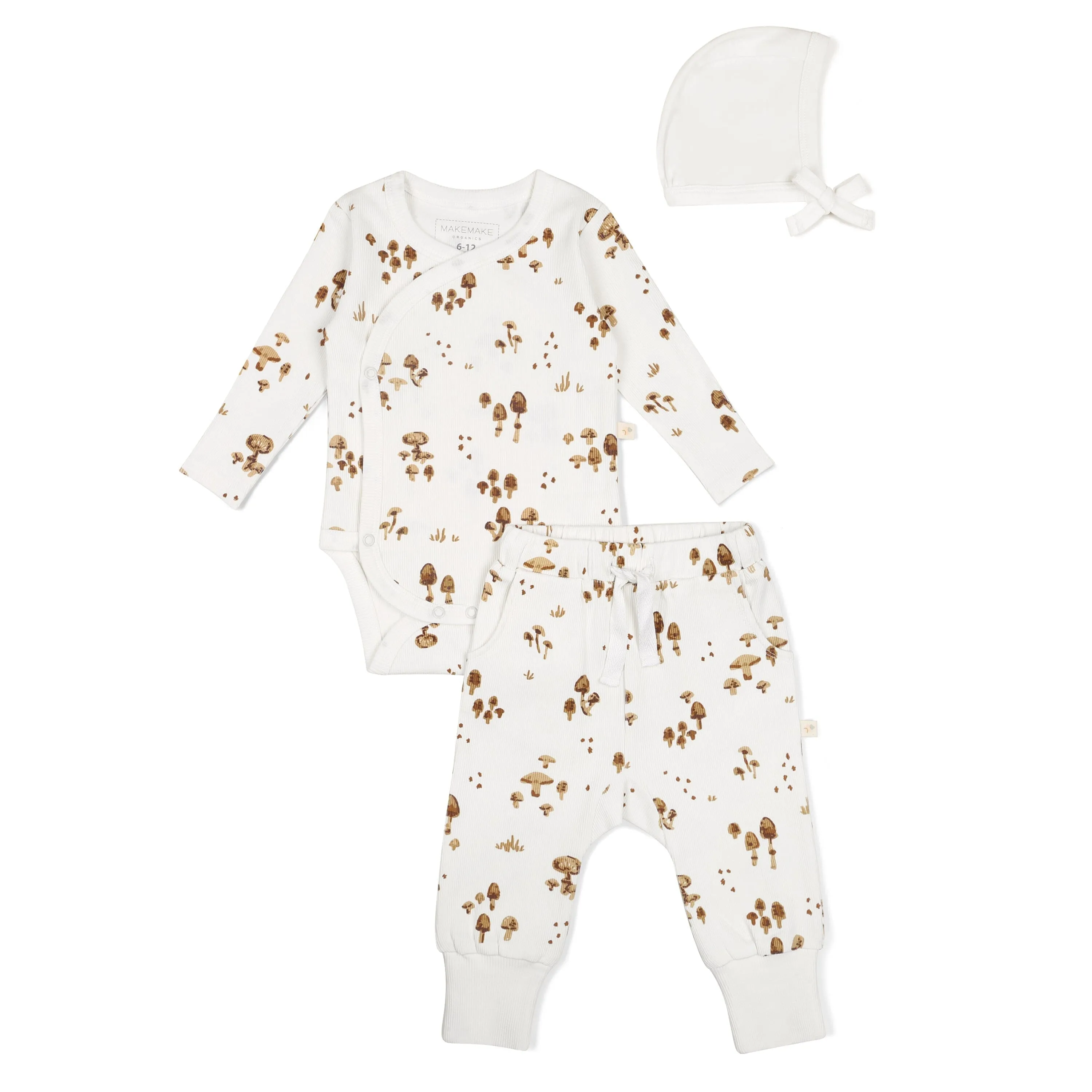 Organic Kimono Onesie & Pants Set | Fungi