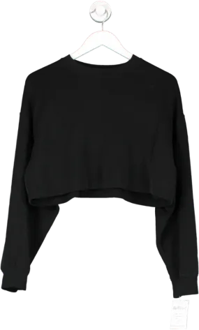 oysho Black Long Sleeve Crew Neck Jumper UK M