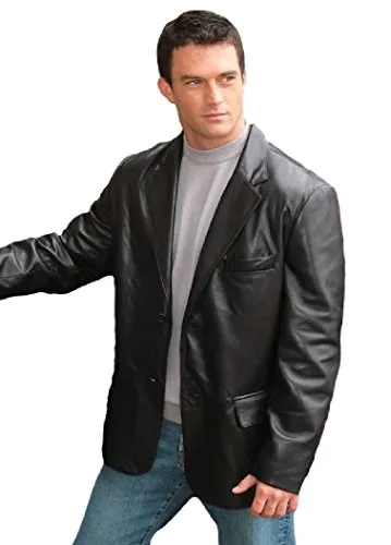 REED Men's Premium Lambskin Leather Blazer Sports Jacket (Imported)