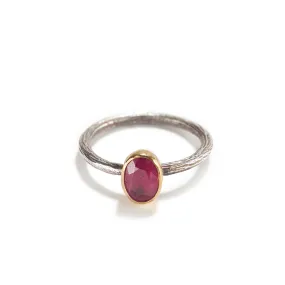 Ruby and Silver Ring