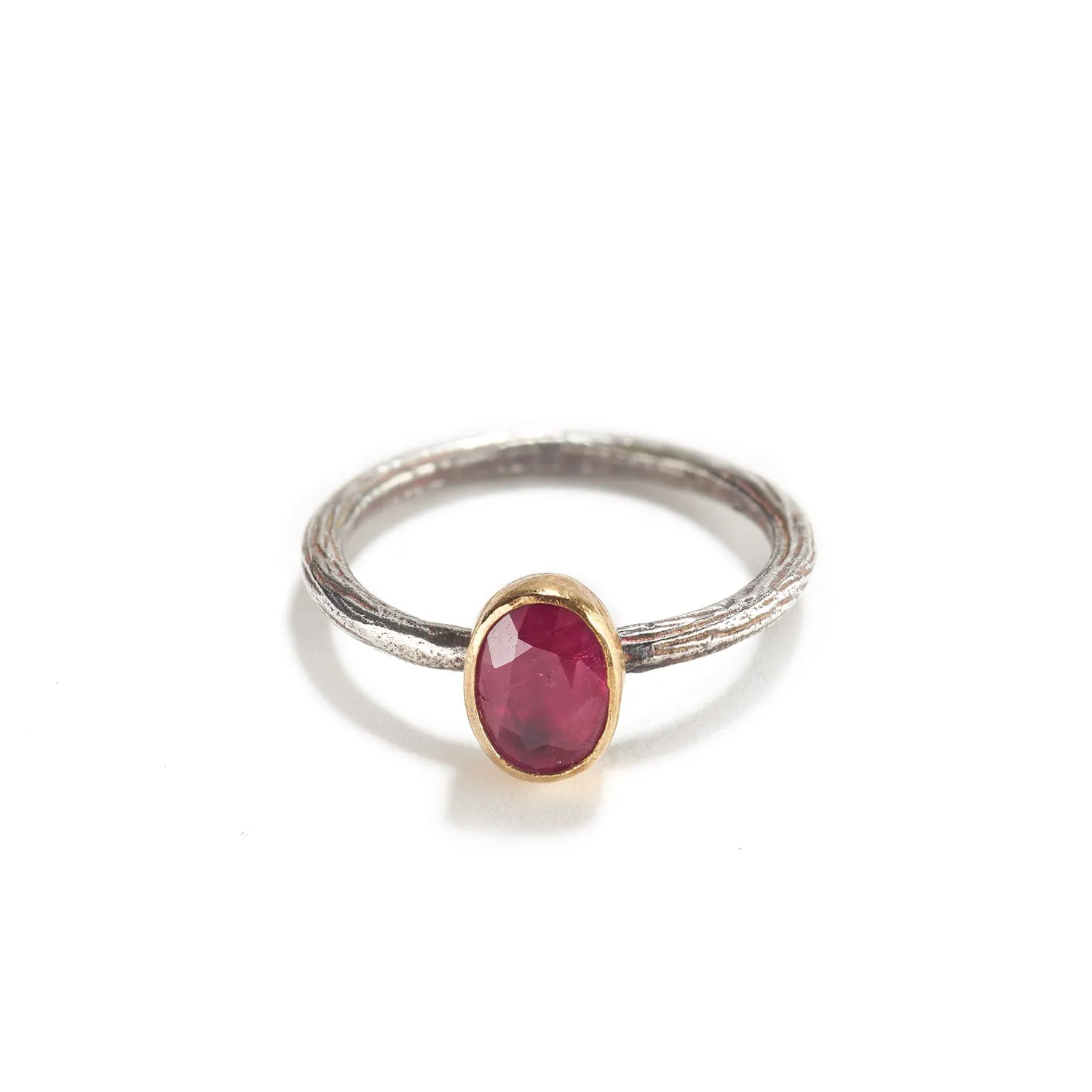 Ruby and Silver Ring