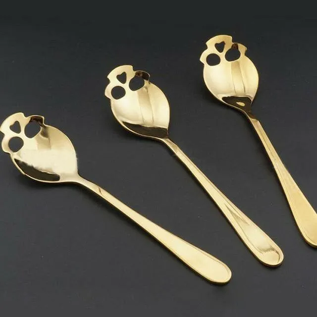 Skull Stainless Steel teaspoons (4 pieces)