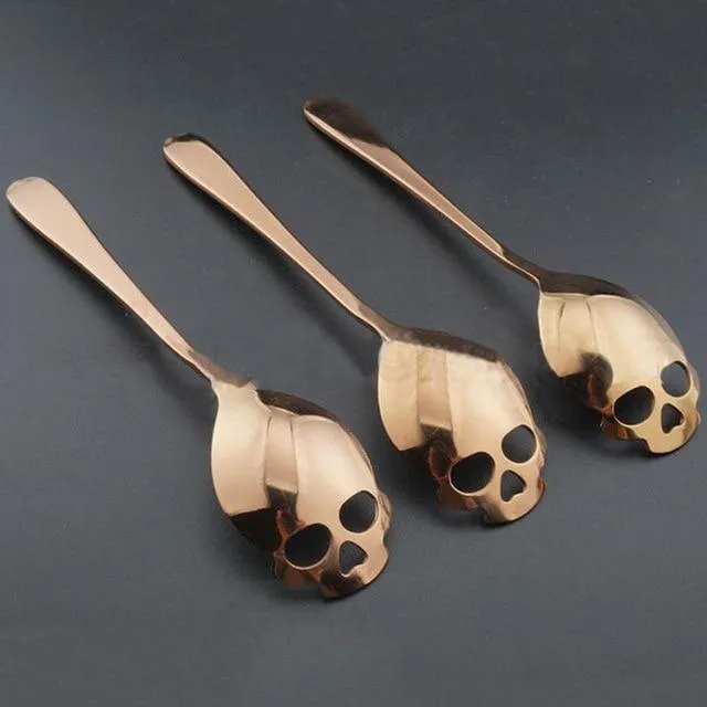 Skull Stainless Steel teaspoons (4 pieces)