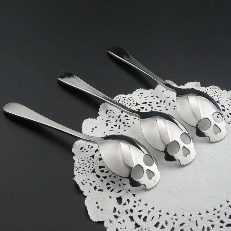 Skull Stainless Steel teaspoons (4 pieces)