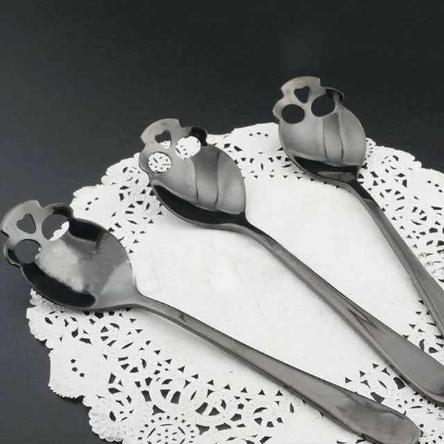 Skull Stainless Steel teaspoons (4 pieces)