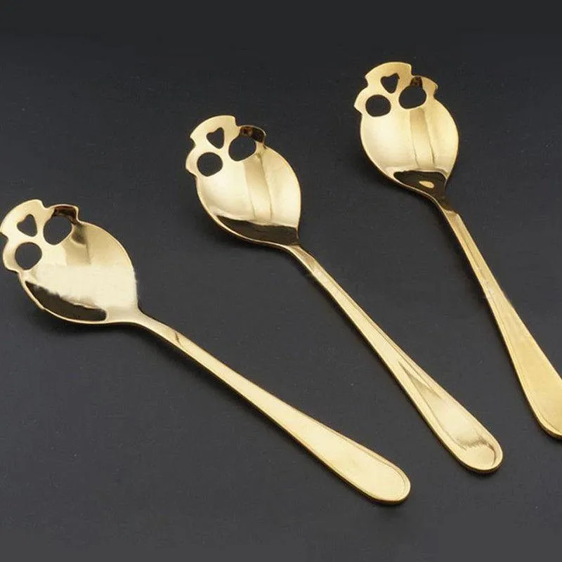 Skull Stainless Steel teaspoons (4 pieces)