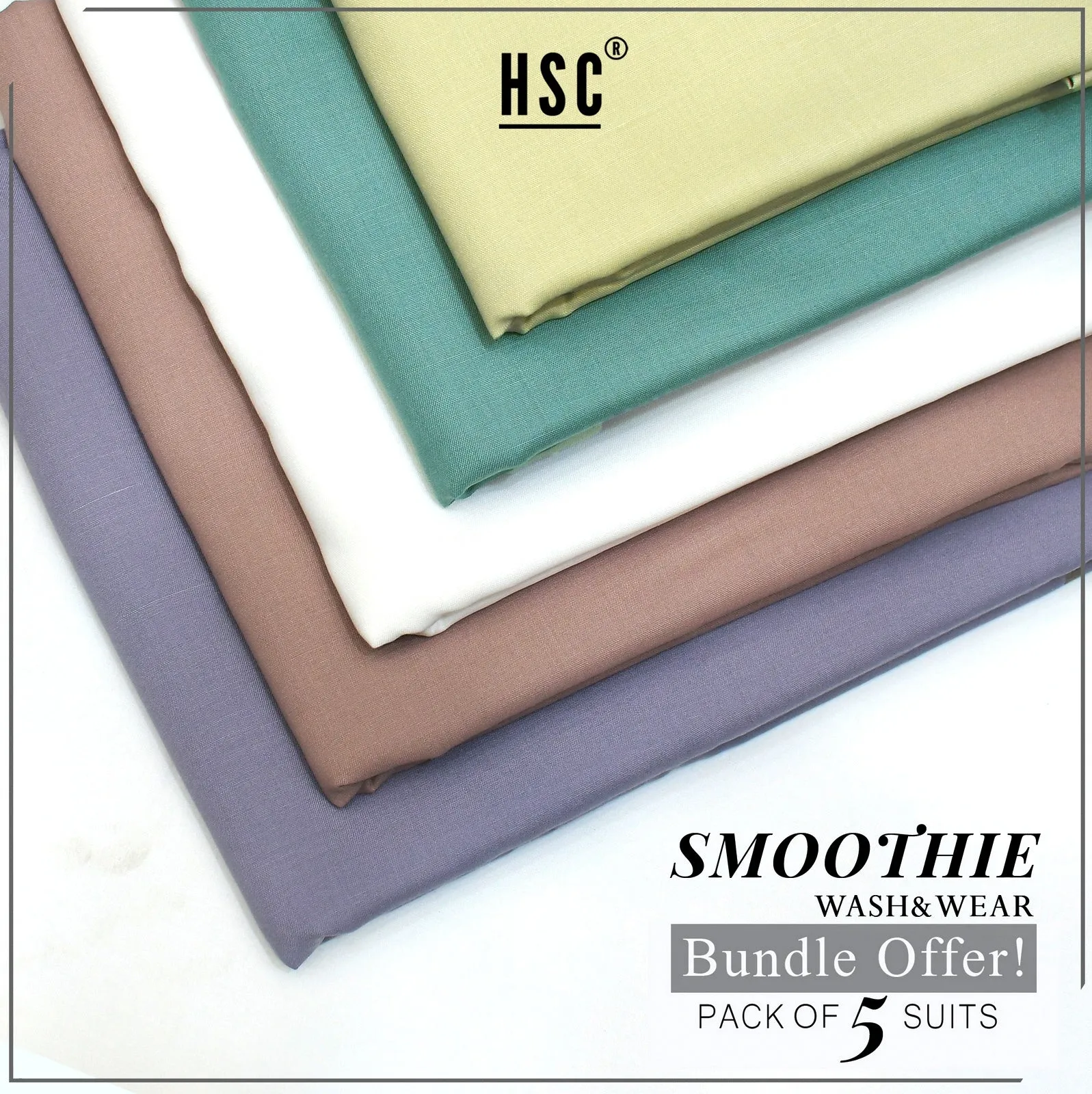 Smoothie Wash&Wear Bundle Offer - Pack of 5 Suits (Volume: 2)