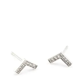 TAI RITTICHAI | Pave Chevron Post Earrings