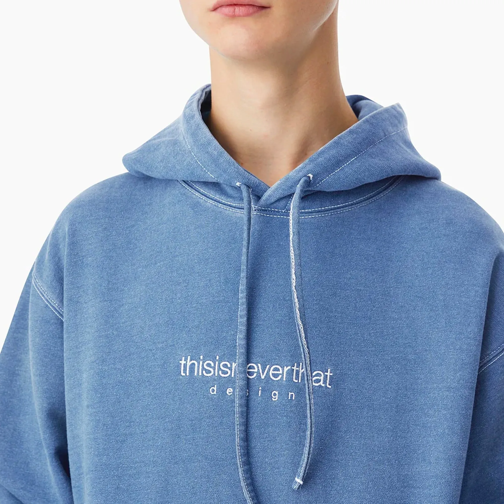 Thisisneverthat Mens Indigo Dyed Hoodie