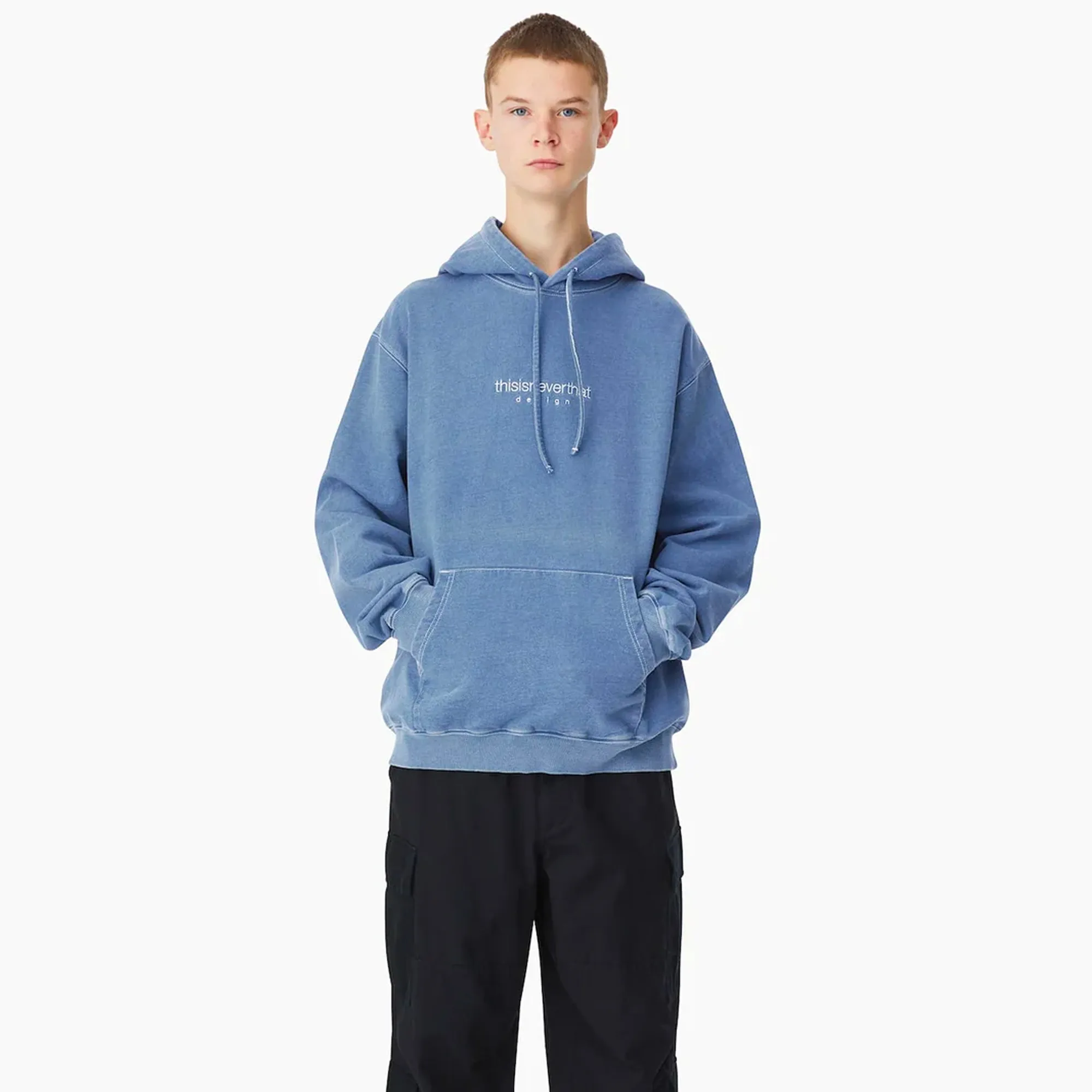 Thisisneverthat Mens Indigo Dyed Hoodie