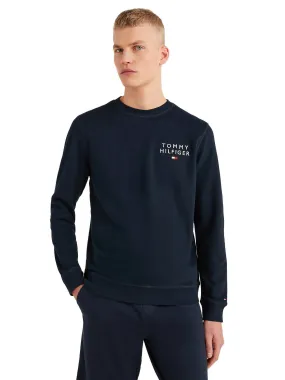 Tommy Hilfiger Mens Crew Neck Logo Lounge Sweatshirt