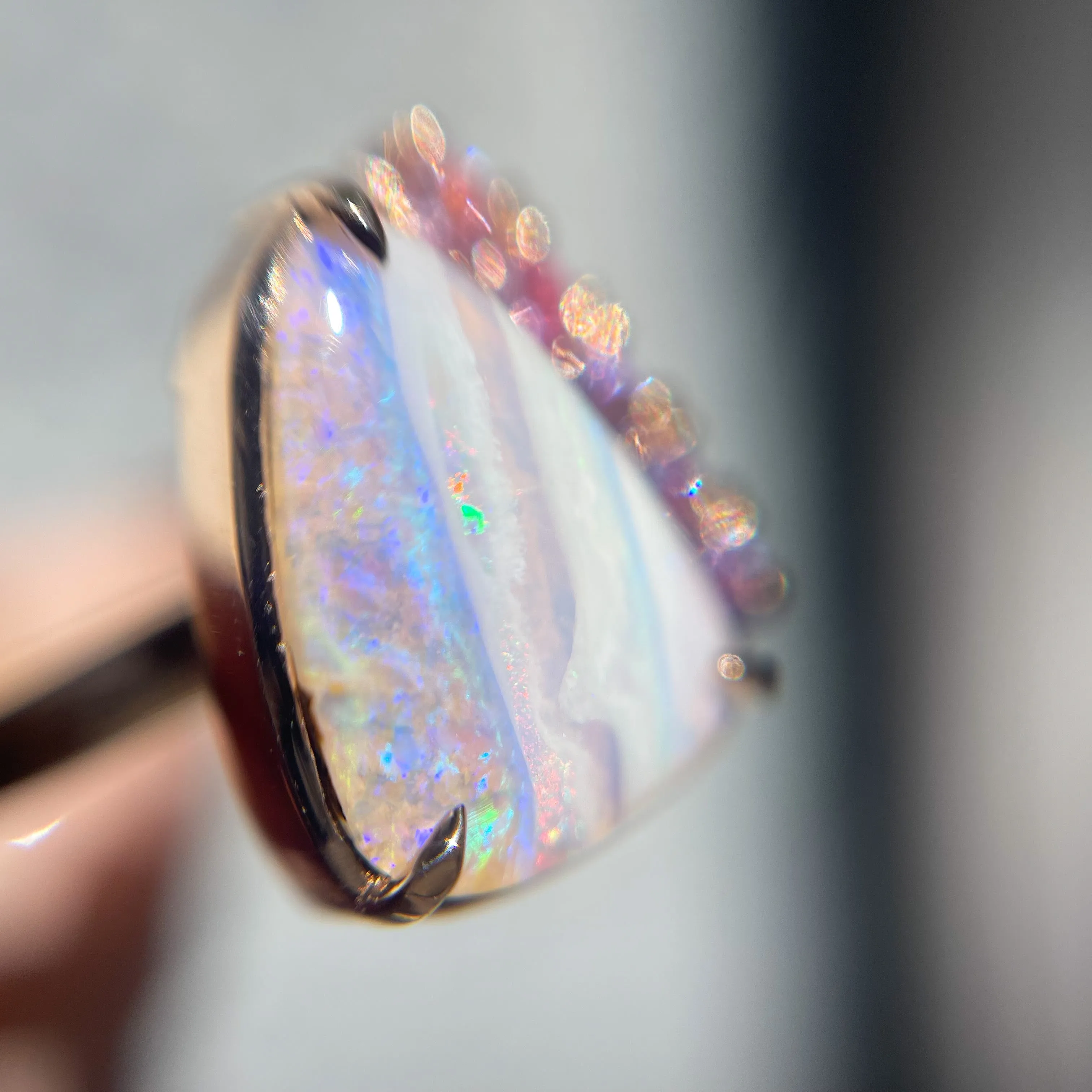 Traces of Love Australian Opal Engagement Ring