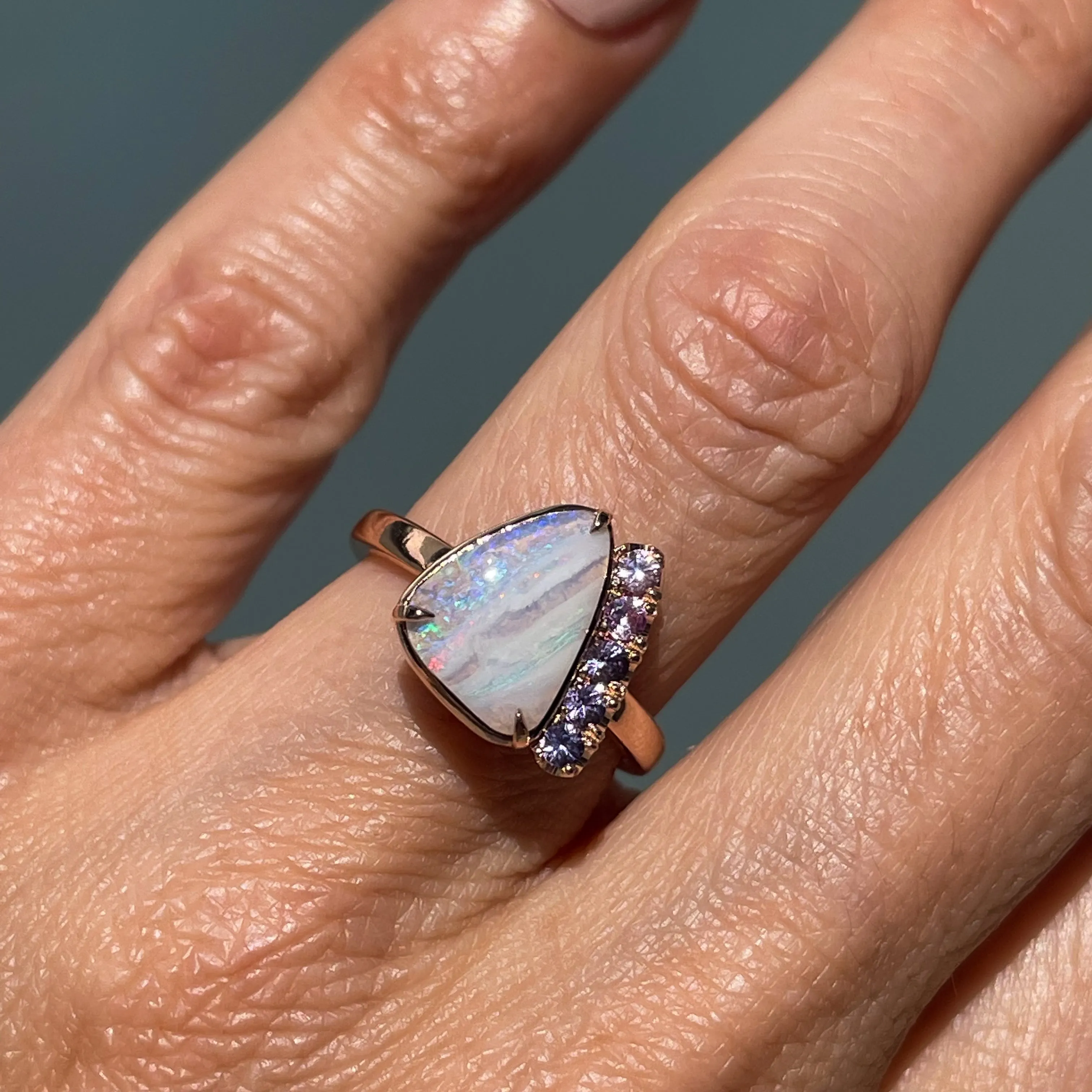 Traces of Love Australian Opal Engagement Ring