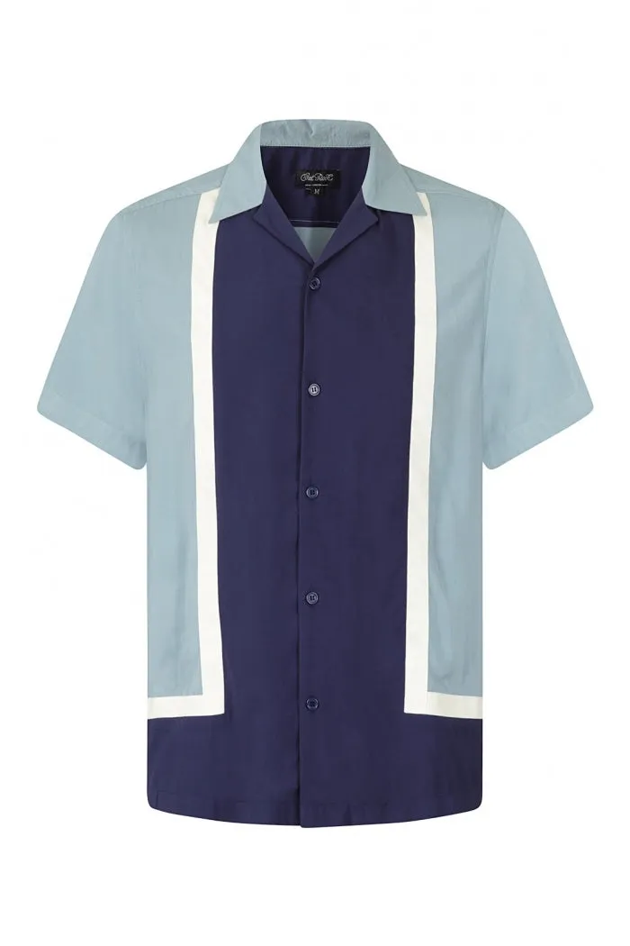 WALTER CONTRAST PANEL BOWLING SHIRT